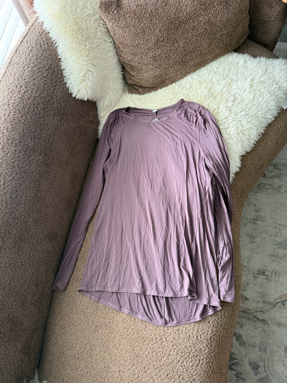 Lululemon Modal Blend Open Back Long Sleeve Shirt